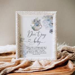 Póster Hidrangeas azules de Teapot No digas juegos de beb