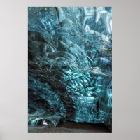 Hielo azul de una cueva de hielo, Islandia