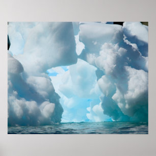 Póster Hielo Bergs en el extremo sur del sur