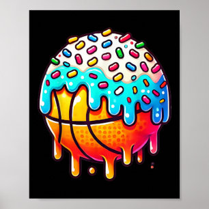 Póster Hielo Cream Baloncesto Chicas Niños Basketba