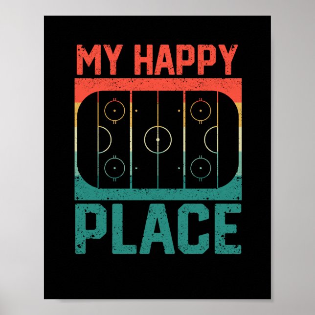 Póster Hielo de hockey sobre hielo en pista de patinaje s (Frente)