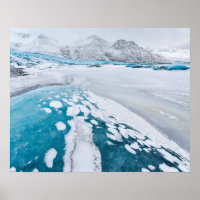 Hielo glaciar congelado, Islandia