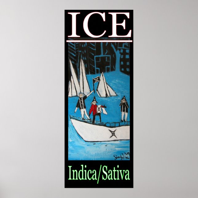PÓSTER HIELO INDICA SATIVA (Frente)