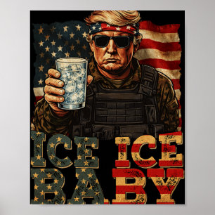 Póster Hielo Vintage Hielo Por Funny Trump _4