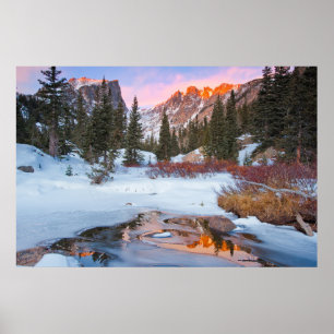 Póster Hielo y nieve Estes Park, Colorado