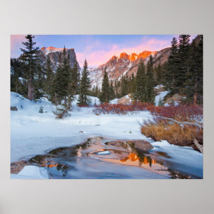 Póster Hielo y nieve Estes Park, Colorado