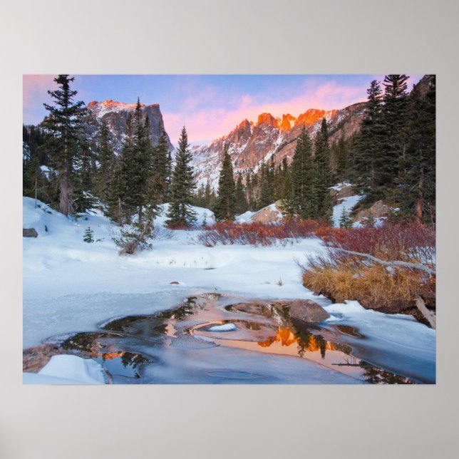 Póster Hielo y nieve | Estes Park, Colorado (Frente)