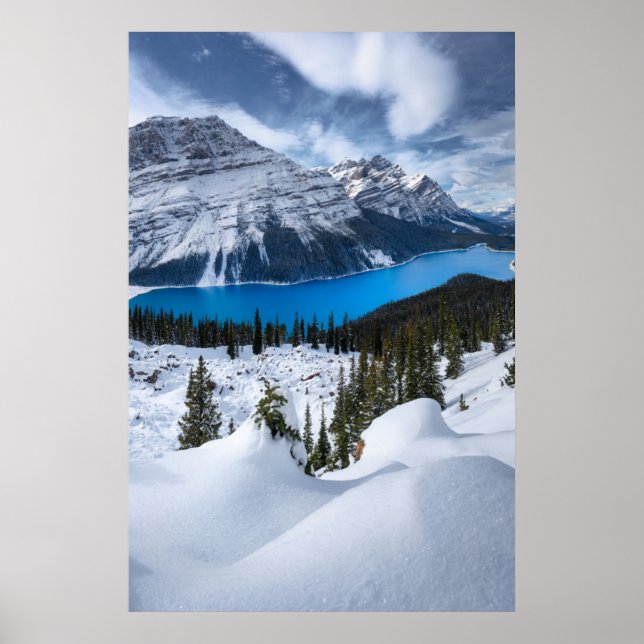 Póster Hielo y nieve | Lago Peyto, Rockies Canadienses (Frente)