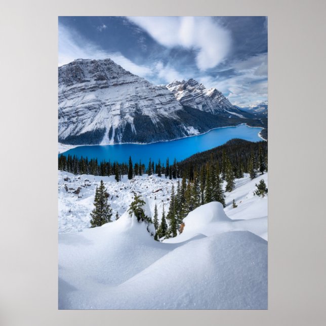 Póster Hielo y nieve | Lago Peyto, Rockies Canadienses (Frente)