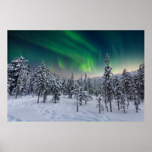 Póster Hielo y nieve   Paisaje invernal, Finlandia