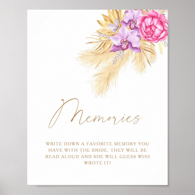 Póster Hierba boho - recuerdos con la novia (Frente)