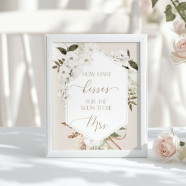 Póster hierba de las pampas Adivina cuántos besos