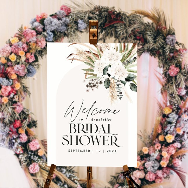 Póster Hierba de pampas para ducha de novia moderna boho  (Subido por el creador)