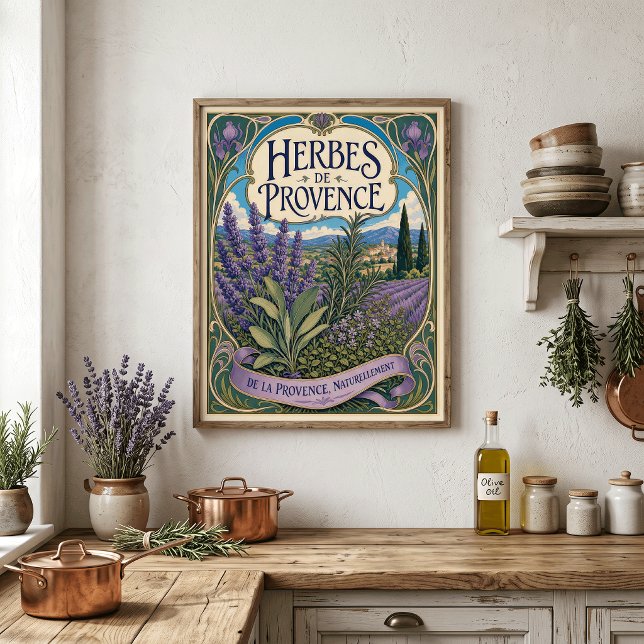 Póster Hierbas de Provenza Cocina Francesa de Campo (Subido por el creador)