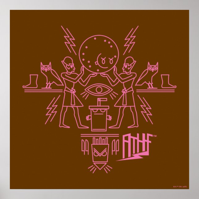 Póster Hieroglíficos de la Fuerza del Hambre de los Adole (Frente)