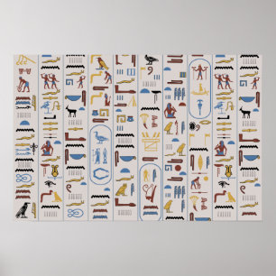Póster Hieroglyphs Pharaoh Ash Fondo