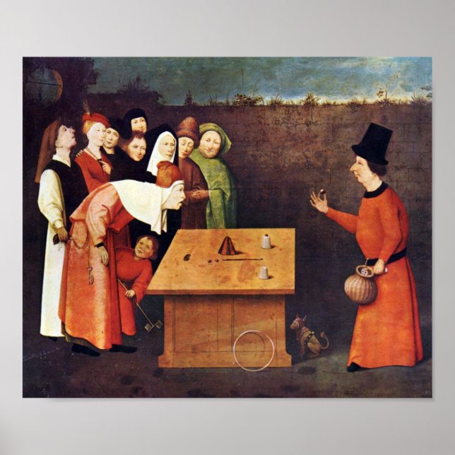 Póster Hieronymus Bosch-El mago (Frente)