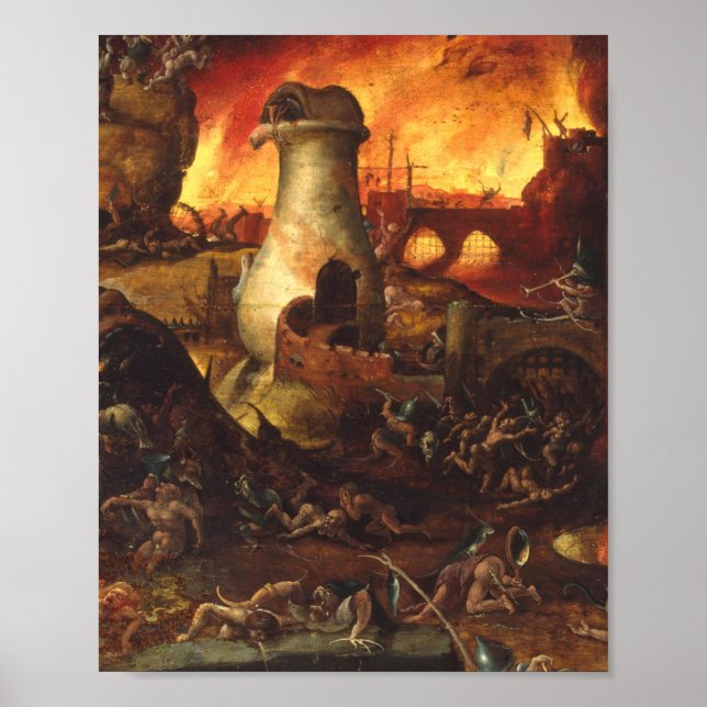 Póster Hieronymus Bosch - Hell (Frente)