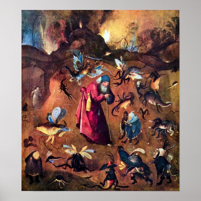 Póster Hieronymus Bosch-Temptation de San Antonio (Frente)