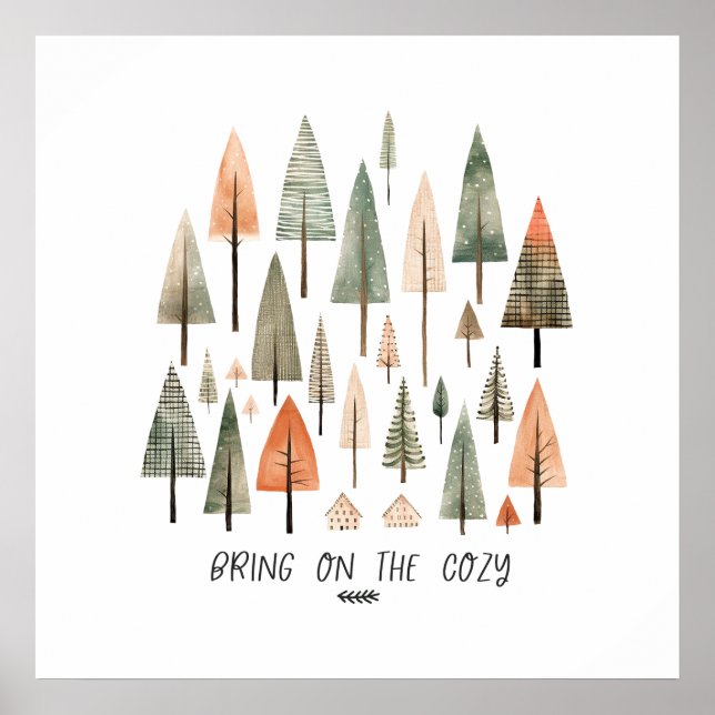 Póster Higge: Árboles coloridos, momentos acogedores (Frente)