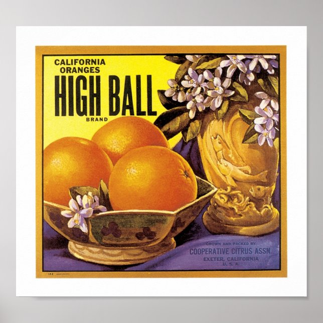Póster High Ball California Oranges (Frente)
