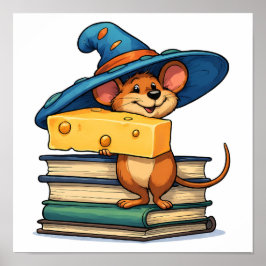 Póster High-Contrast Pop Art: Mirthful Mouse