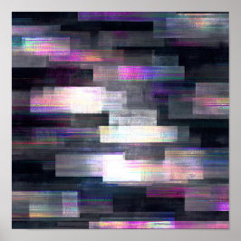 Póster High-Contrast Seamless Texture: Transparent Glitch