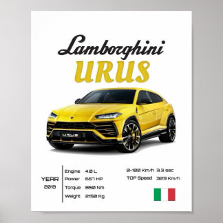Póster High-End Automotive Print | Italian Super SUV Urus