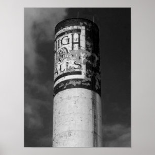 Póster High Falls B&W Photograph Rochester NY