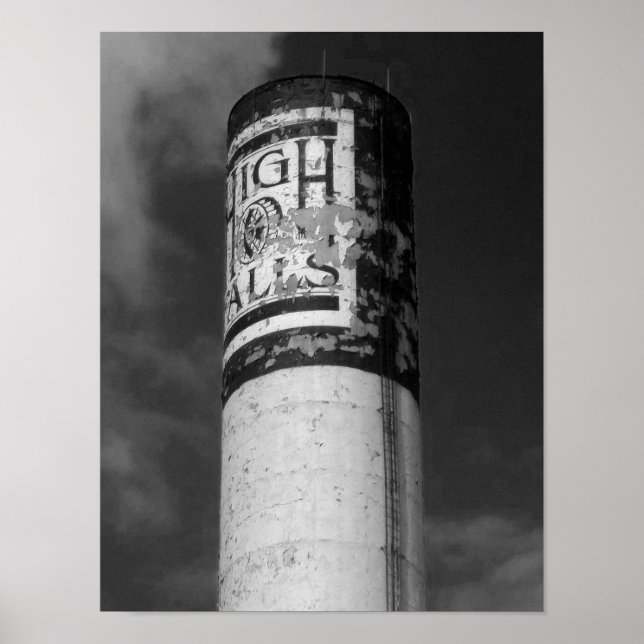 Póster High Falls B&W Photograph Rochester NY (Frente)