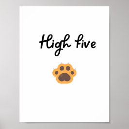 Póster HIGH FIVE Paw Wall art