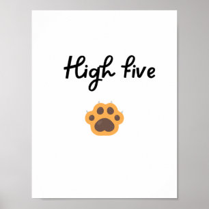 Póster HIGH FIVE Paw Wall art