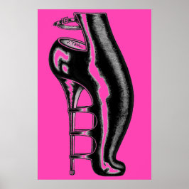 Póster High Heeled Rubber Boot/Hot Pink Poster
