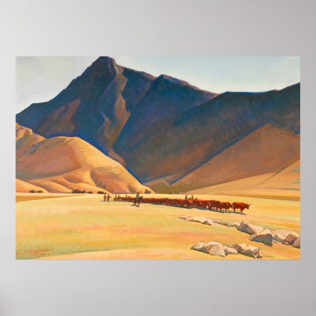 Póster High Hills of Tehachapi, 1936, por Maynard Dixon (Frente)