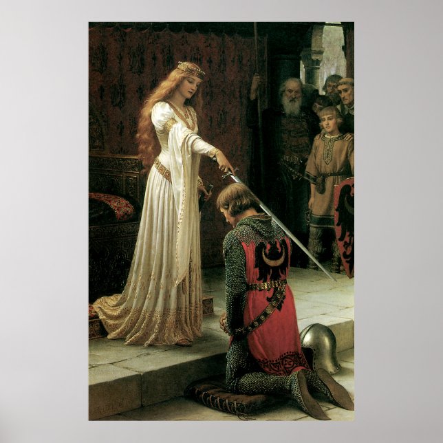 Póster High Resolution Victorian Art Print "The Accolade" (Frente)