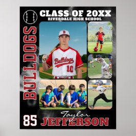 Póster High School Baseball Team Sports Picture Collage