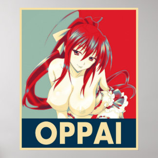 Póster High School DxD  Akeno Himejima Oppai Pop Art