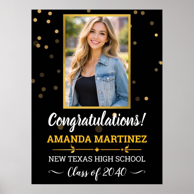 Póster High School Graduate Photo Graduation (Frente)