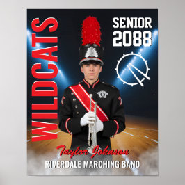 Póster High School Senior Marching Band Photo Sports
