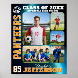 Póster High School Soccer Team Sports Picture Collage