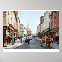 Póster High Street Kilkenny c1895 Irlanda