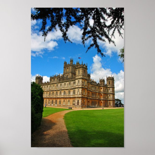 Póster Highclere Castle Downton Abbey Inglaterra Reino Un (Frente)