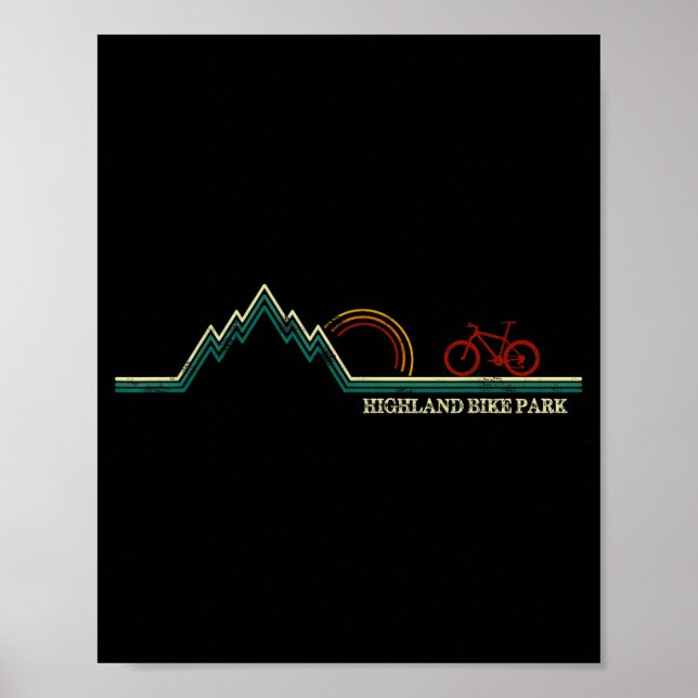 Póster Highland Bike Park New Hampshire Mountain Biking  (Frente)