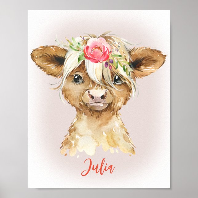 Póster Highland Cow Print (Frente)