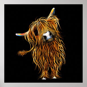 Póster HiGHLaND CoW PRiNT "CoooWeee' BY SHiRLeY MacARTHuR