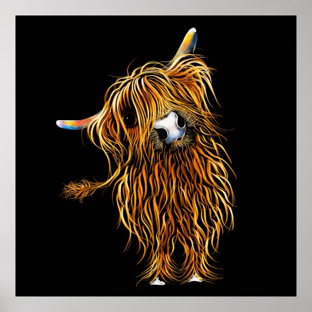 Póster HiGHLaND CoW PRiNT "CoooWeee' BY SHiRLeY MacARTHuR (Frente)