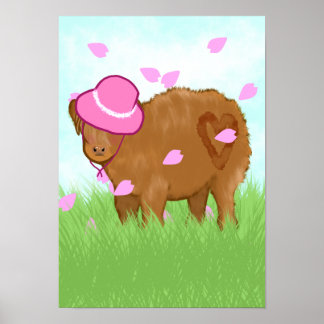 Póster Highland Cowgirl