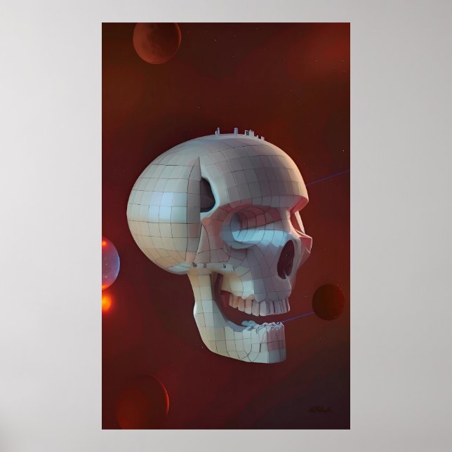 Póster Highrise Living on Skull Asteroid 42-C (Frente)