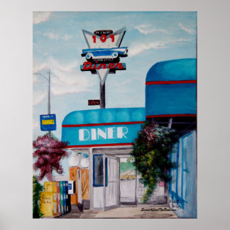 Póster Highway 101 Diner