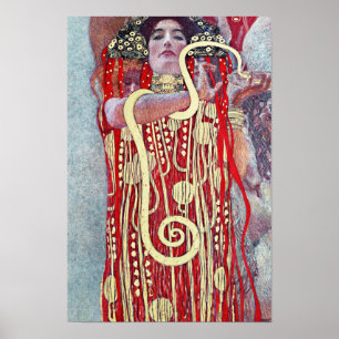 Póster Higía por Gustav Klimt